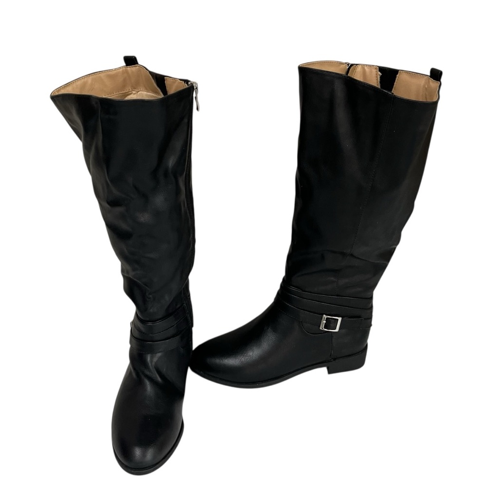 NWOT Journee collection vegan leather extra wide calf knee length boots